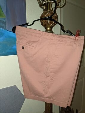 Goodfellow & Co Muted Pink Flat-Front Cotton Chino 7" Inseam